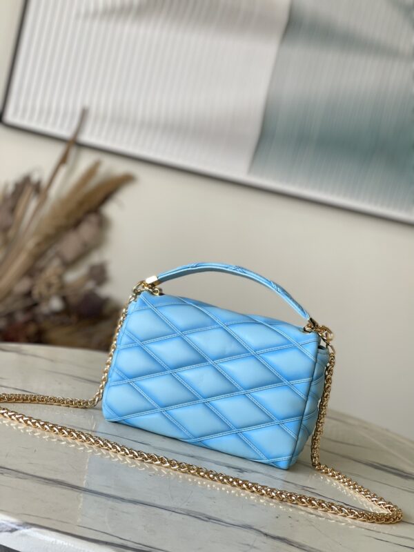 Louis Vuitton Medium-sized G0-14 Handbag - Aqua Blue - Image 5